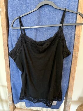 Van Heusen Black Lace Trim Camisole